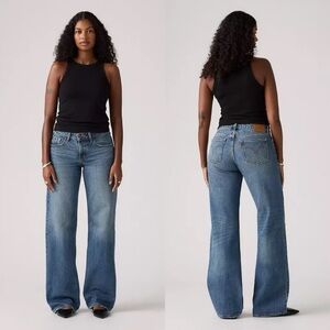 Levi’s Low Loose Wide Leg Jeans Living The God Life Dark Wash Size 32 x 32